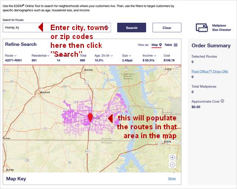 Enter your city, town(s) or zip codes to select your carrier routes | Gospel Postcard Evangelism